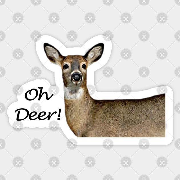 Oh Deer! Sticker by MaryLinH